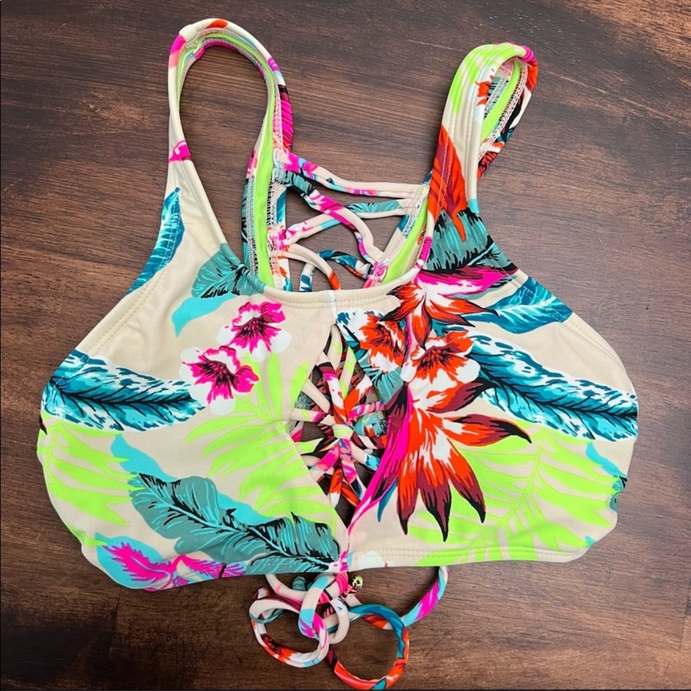 Xhilaration floral bikini top size extra small XS